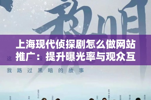 上海现代侦探剧怎么做网站推广：提升曝光率与观众互动的策略