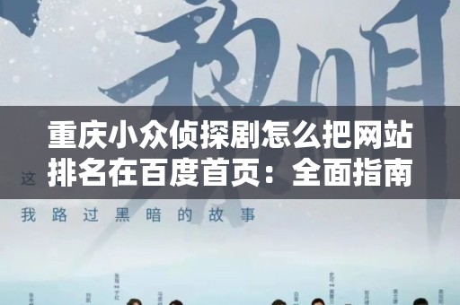 重庆小众侦探剧怎么把网站排名在百度首页：全面指南