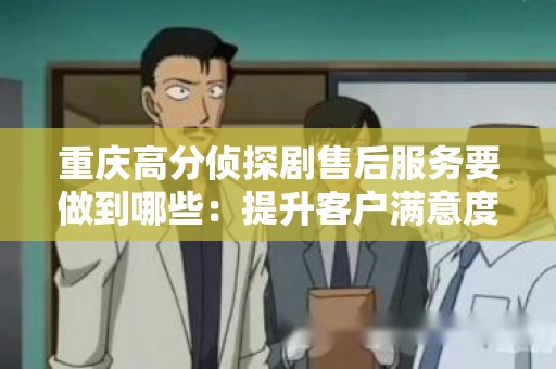 重庆高分侦探剧售后服务要做到哪些：提升客户满意度的关键