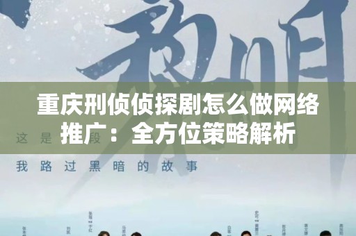 重庆刑侦侦探剧怎么做网络推广：全方位策略解析