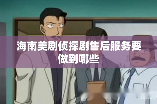海南美剧侦探剧售后服务要做到哪些
