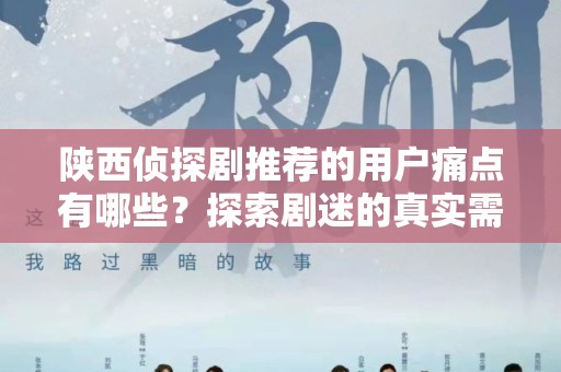 陕西侦探剧推荐的用户痛点有哪些？探索剧迷的真实需求