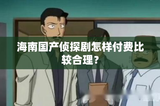 海南国产侦探剧怎样付费比较合理？