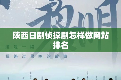 陕西日剧侦探剧怎样做网站排名