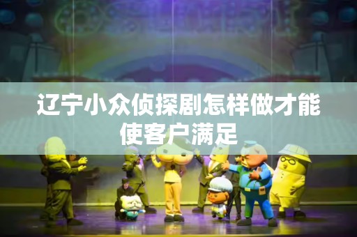 辽宁小众侦探剧怎样做才能使客户满足
