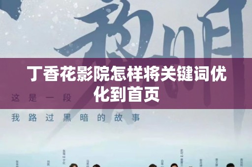 丁香花影院怎样将关键词优化到首页