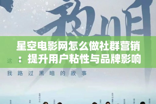 星空电影网怎么做社群营销：提升用户粘性与品牌影响力的策略