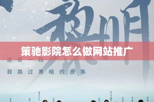 策驰影院怎么做网站推广