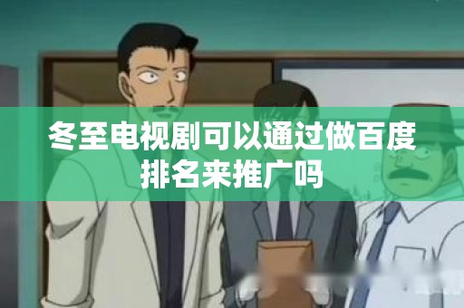 冬至电视剧可以通过做百度排名来推广吗